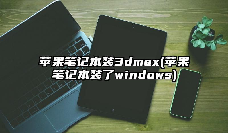 苹果笔记本装3dmax(苹果笔记本装了windows)