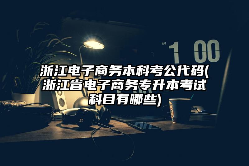 浙江电子商务本科考公代码(浙江省电子商务专升本考试科目有哪些)